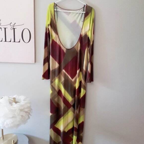 NWOT Zara multicolour abstract geometric print open back midi dress, M - Picture 13 of 14